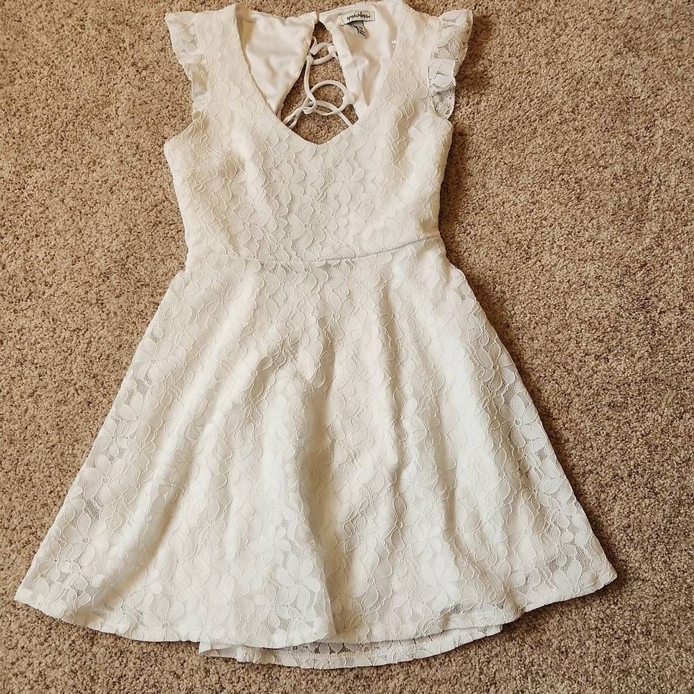 Speechless Small White Mini Lace Dress